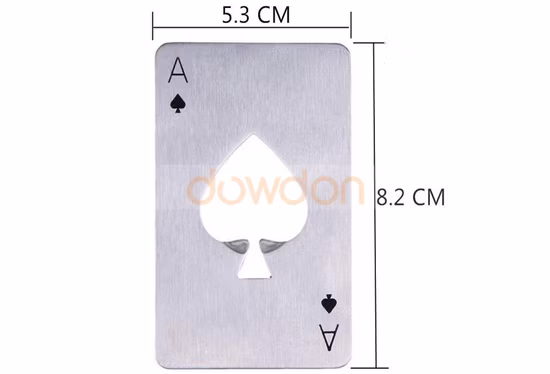 Stainless Steel Credit Card Bottle Opener Card Black Poker Card Beer Bottle Opener Personalized Spades Bar Tool Bl15825