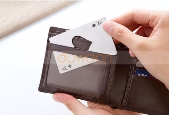 Stainless Steel Credit Card Bottle Opener Card Black Poker Card Beer Bottle Opener Personalized Spades Bar Tool Bl15825