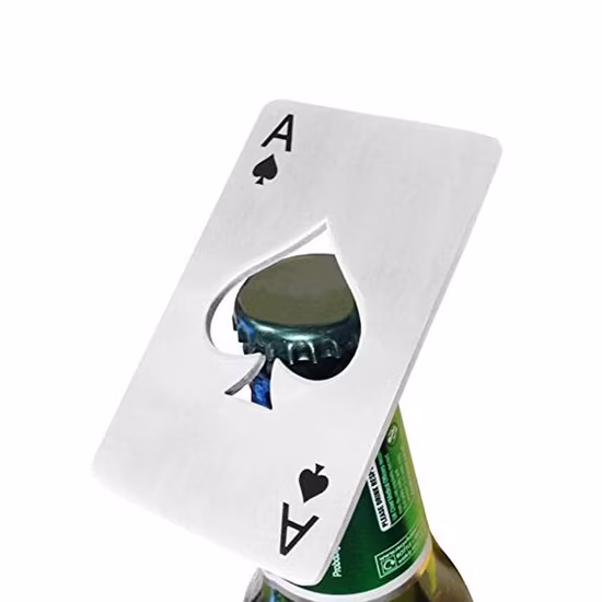 Stainless Steel Credit Card Bottle Opener Card Black Poker Card Beer Bottle Opener Personalized Spades Bar Tool Bl15825