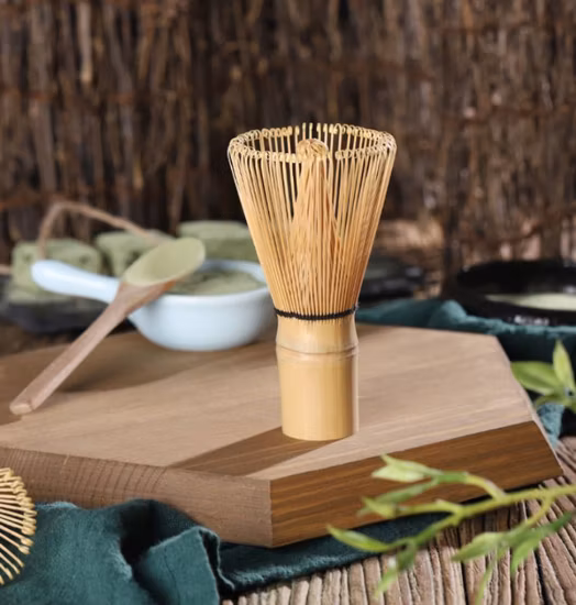 Batedor de bambu de cor natural feito à mão Batedor Matcha